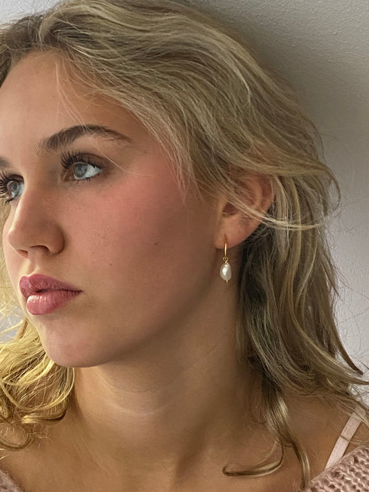 #336 Øreringe Ferskvandsperler 1 stk.