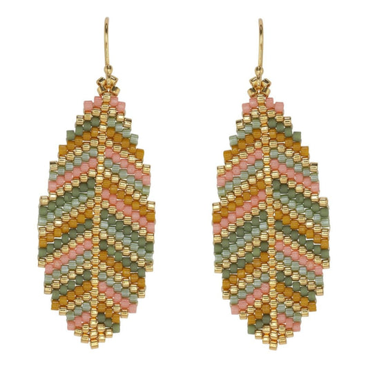 #170 Blade Grøn/Rosa/Karry/guld ørekroge