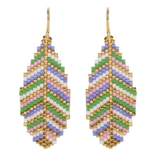 #273 Blade Lilla/grøn/hvid/sartrosa/guld ørekroge