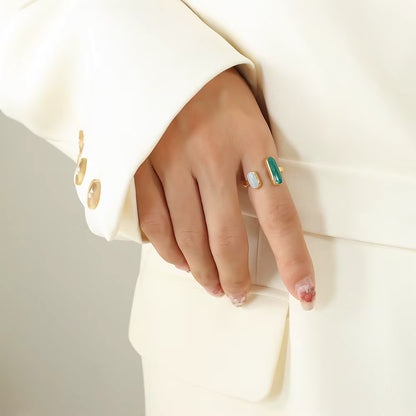 ADELE CPH DENMARK - Fransk Emaljering Trend Ring / Vandfast