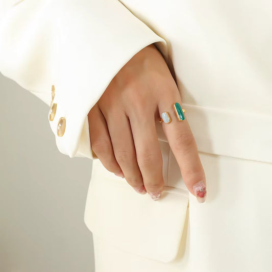 ADELE CPH DENMARK - Fransk Emaljering Trend Ring / Vandfast