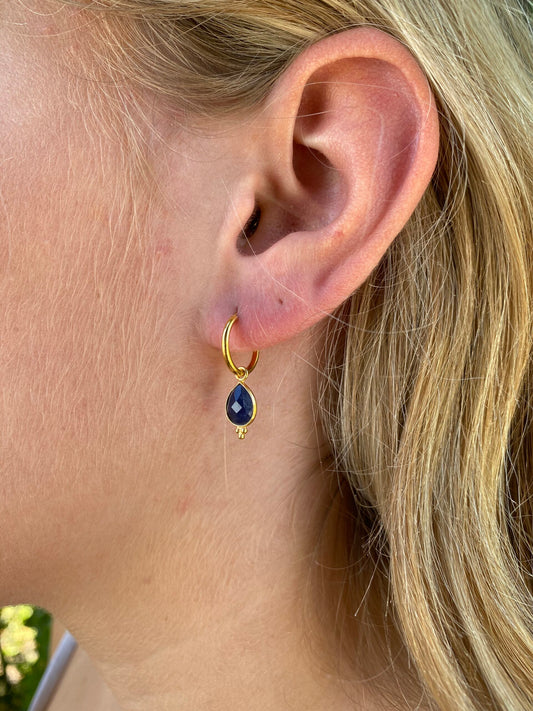 #133 Øreringe Sodalite