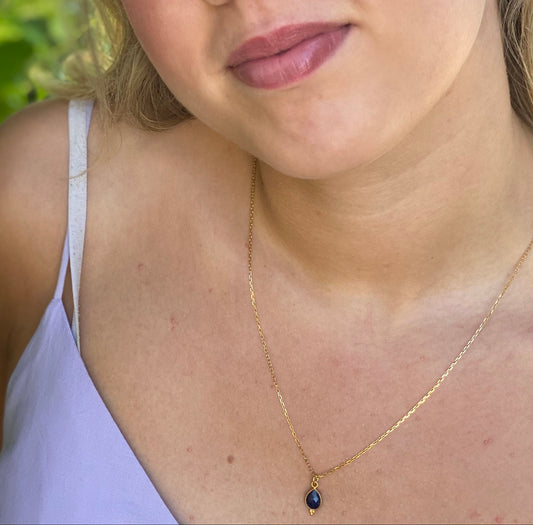 #136 Halskæde Sodalite