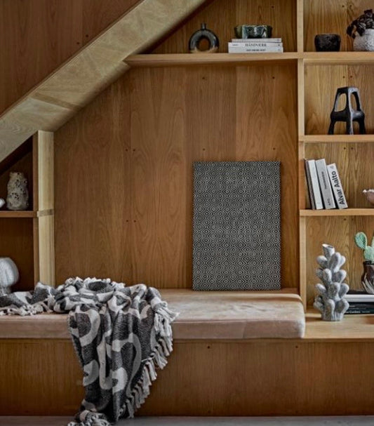 Plaid, Sort. Genanvendt Bomuld