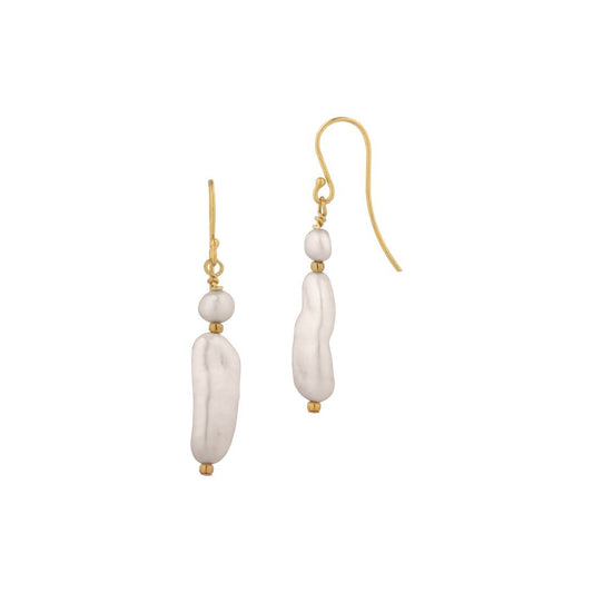 #012 Øreringe Ferskvandsperler 1 stk.