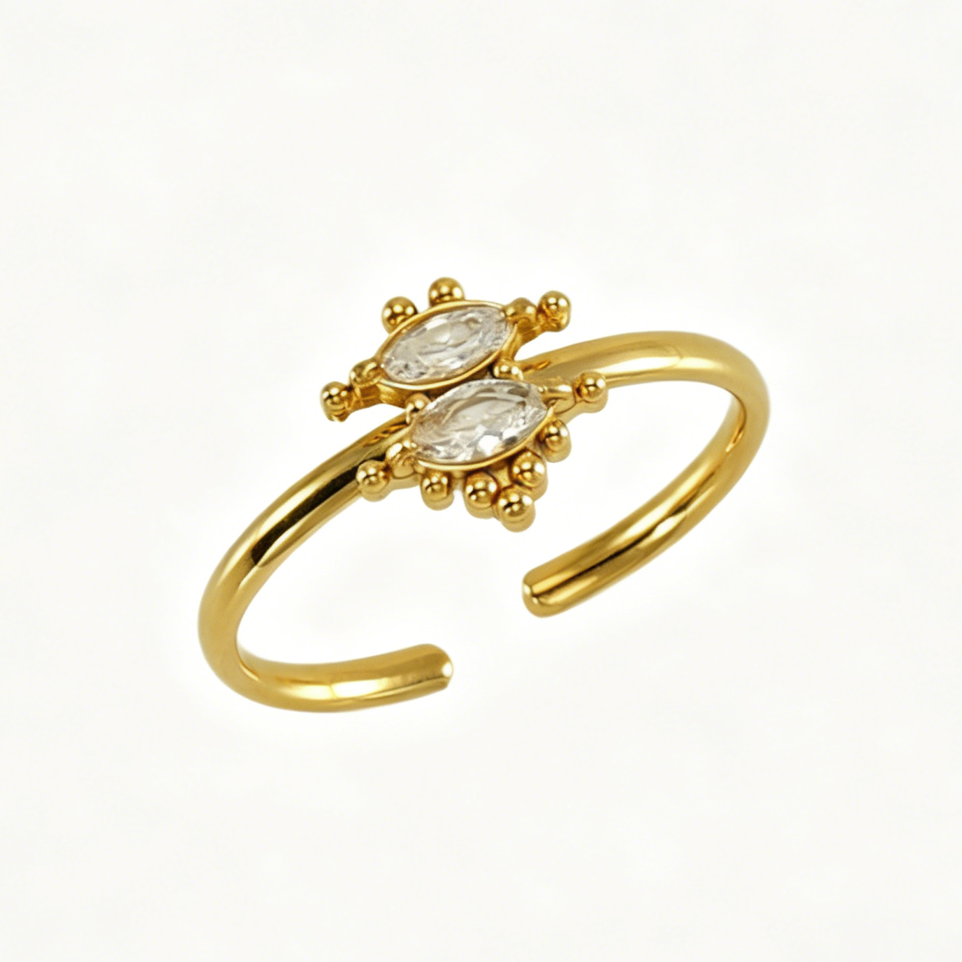 ADELE CPH DENMARK - Moderigtig ring med zirkon. Vandfast