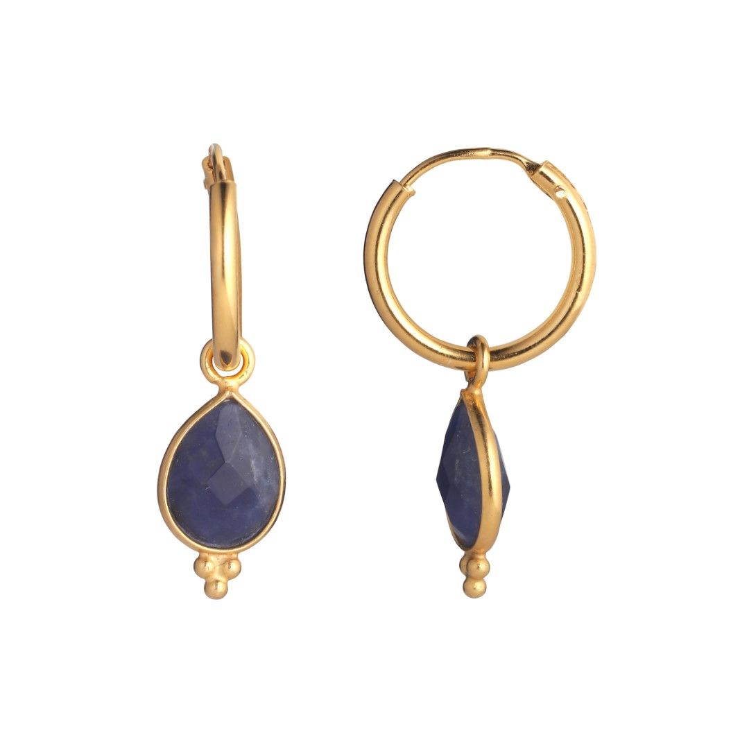 #133 Øreringe Sodalite
