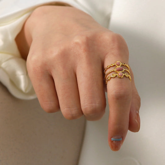 ADELE CPH DENMARK - Fransk Vintagestil 3-i-en ring. Vandfast