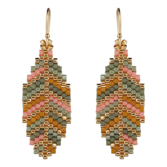 #110 Blade Grøn/Rosa/Karry/guld ørekroge